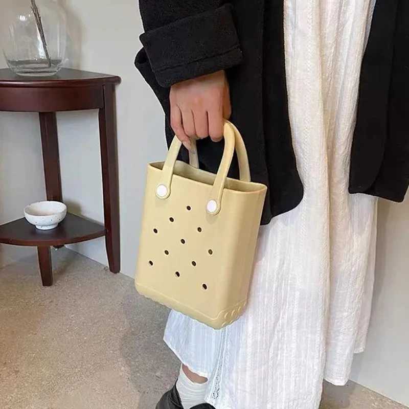 Mini Borg Beach Bag Waterproof Womens Shopping Handbag Outdoor Travel Picnic Basket Swimming Vacation Makeup Bag Home Organizer W250415