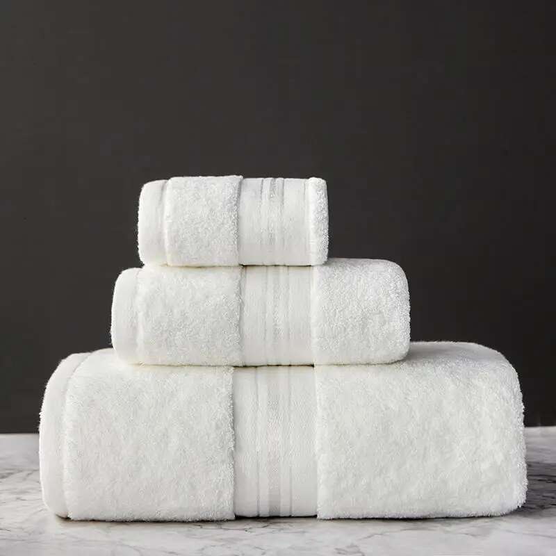 New Egyptian Cotton Bath High-Quality Solid Color Thicken Bathroom Towel Set Soft Comfortable