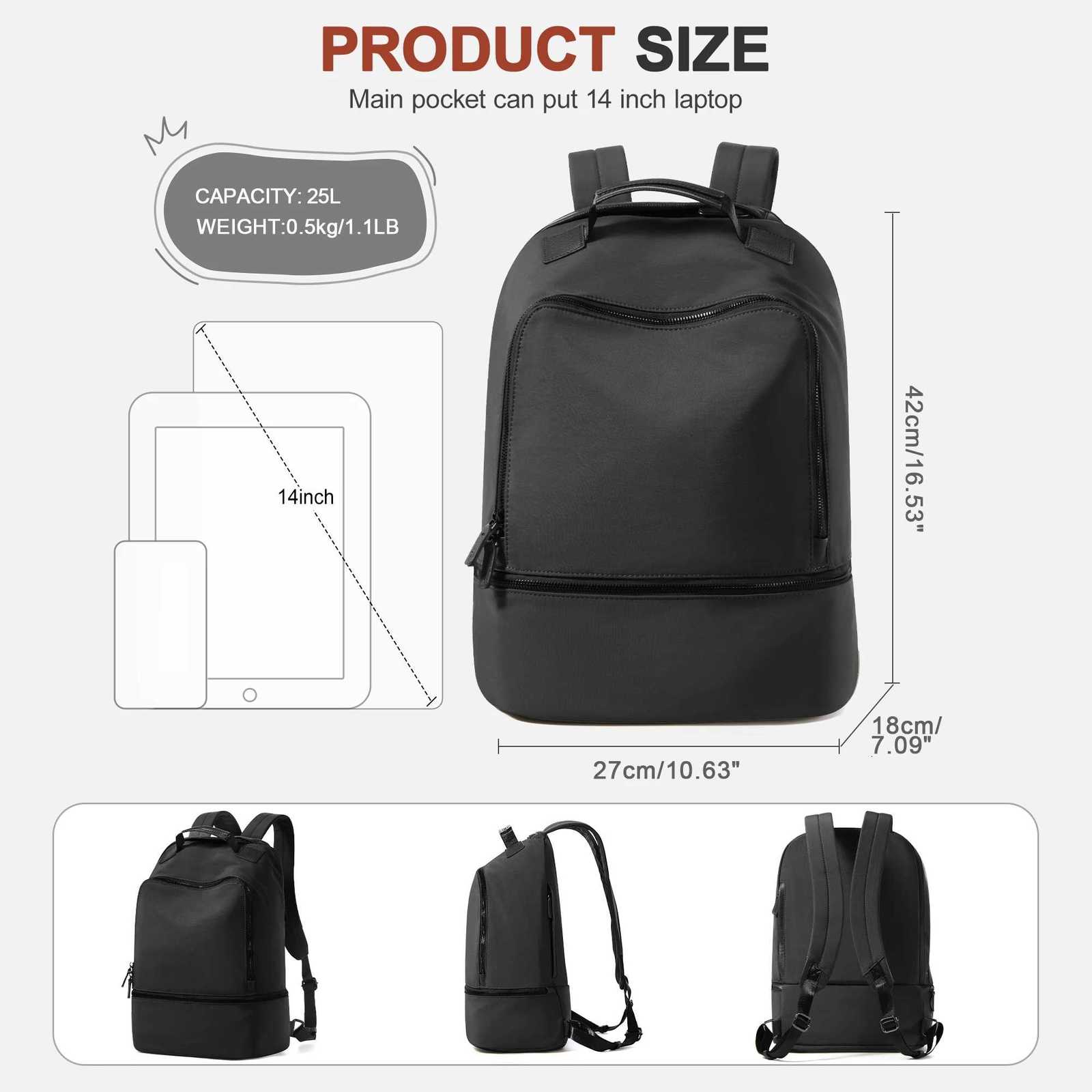 Women Backpack adult female backpack with Shoes Compartment Travel Backpack Waterproof Sports Backpack Gym Backpack Laptop BagW251114