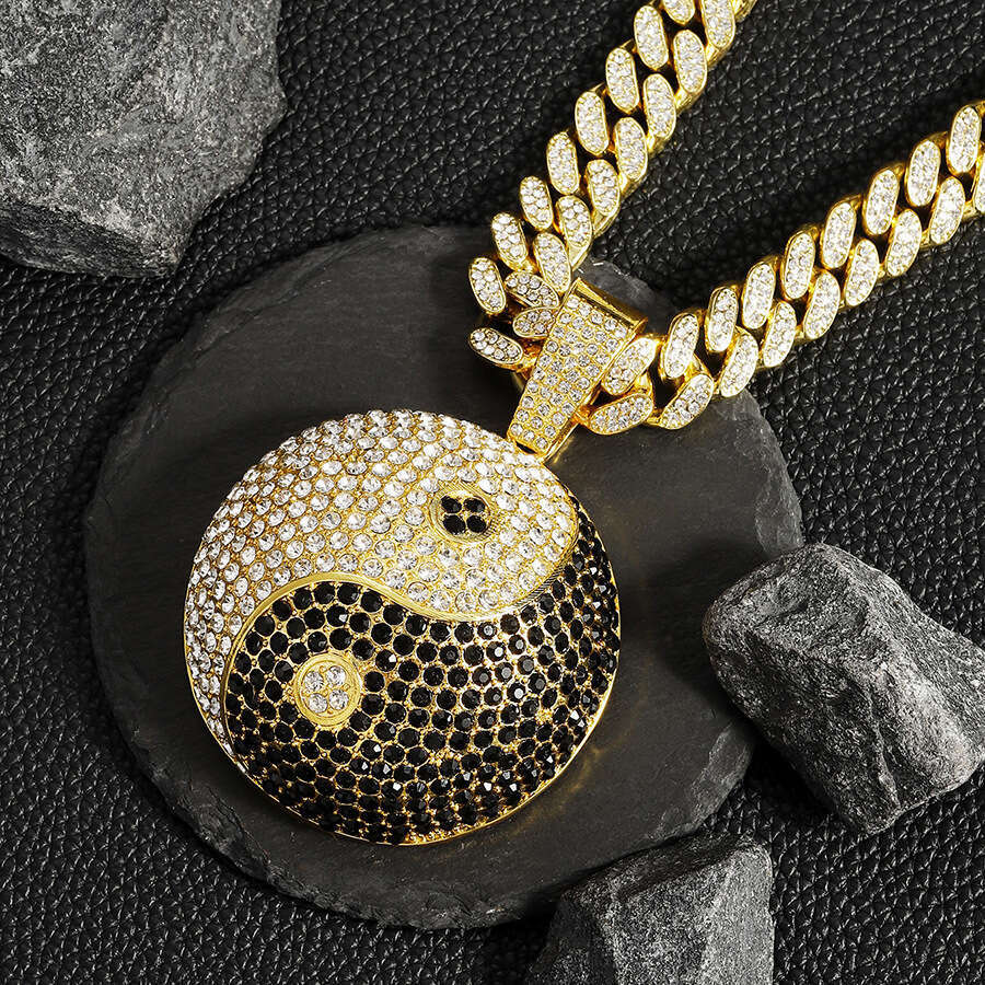 DHcollection Hip Hop Bagua Necklace Personality Chinese Style Yin Yang Tai Chi Male Pendant
