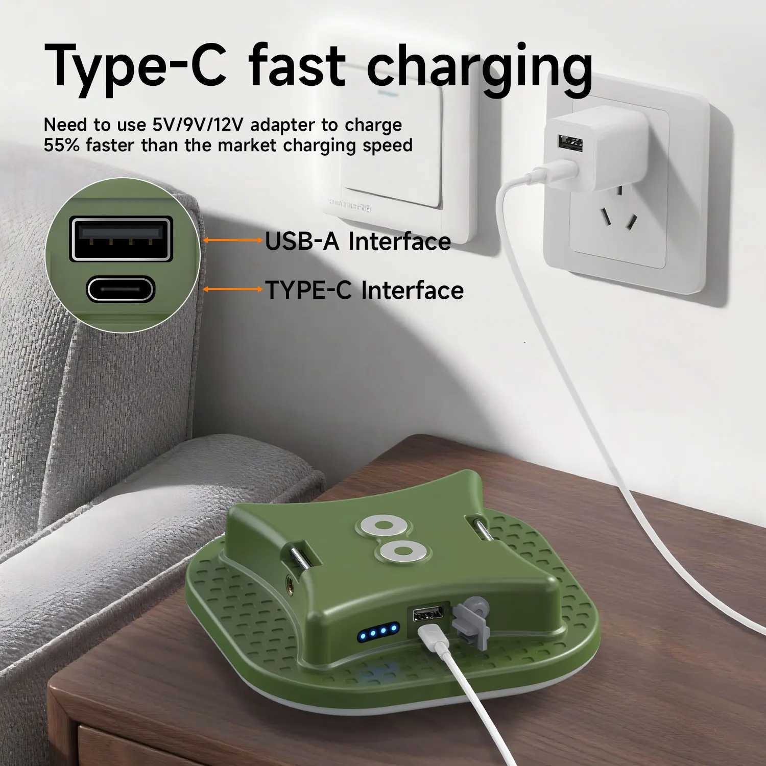 MOSLIGHTING Outdoor Camping Lantern Portable PD QC 30 Fast Charging LED Searchlight Tent Flashlight Outage Emergency Work Light M251115