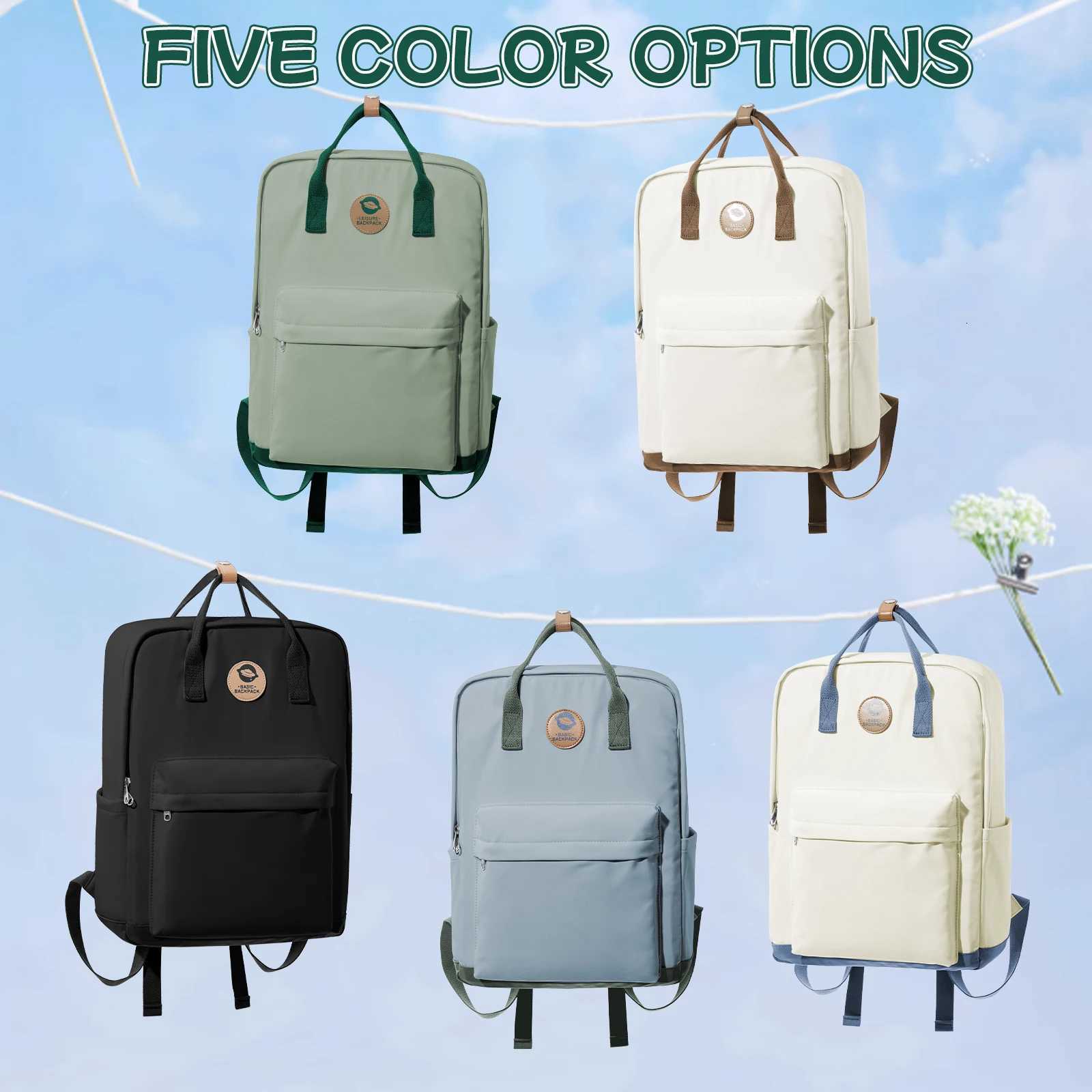 Back to School Youth School Backpack Stylish Waterproof Casual School Bag Basic Laptop Backpack For WomenUniversity BackpacksW251114
