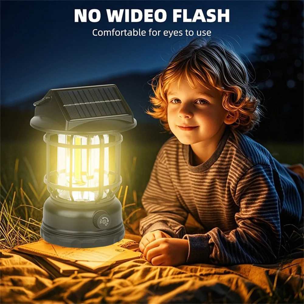 Super Bright LED Camping Light USB Rechargeable Flashlight Outdoor Portable Carrying Light Infinitely Dimmable Tent Light M251115