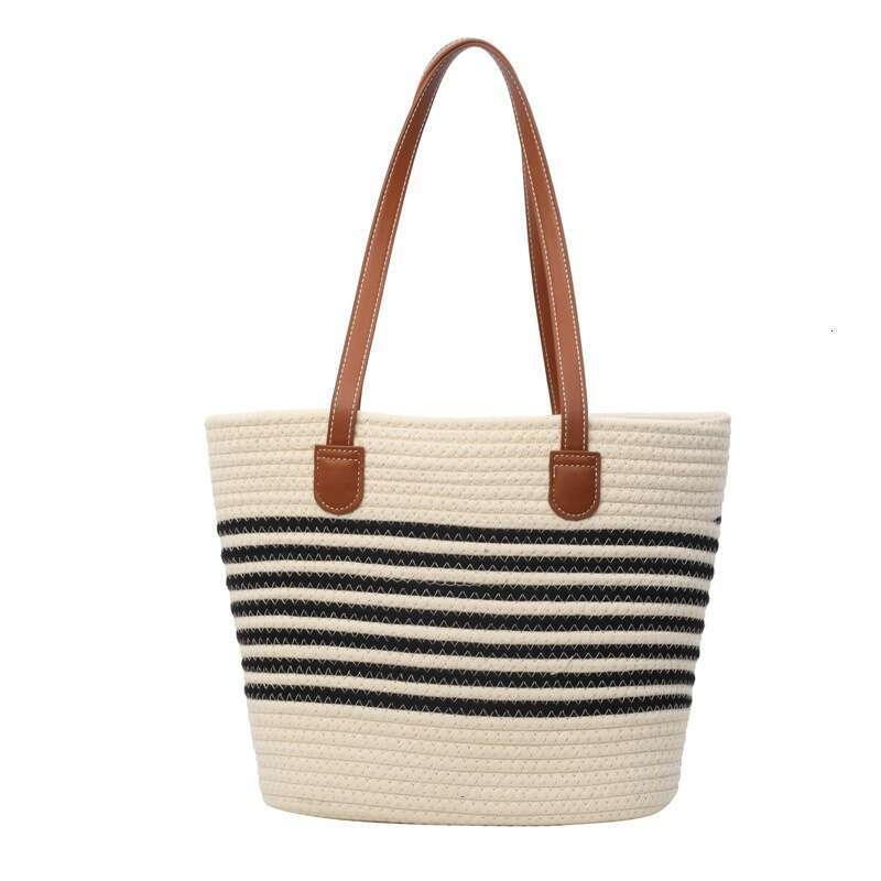 Handmade Beach Bag Trendy One Shoulder Grass 2024 New Women's Large Capacity Woven Tote Vacation Handheld Beach Bag Kq2