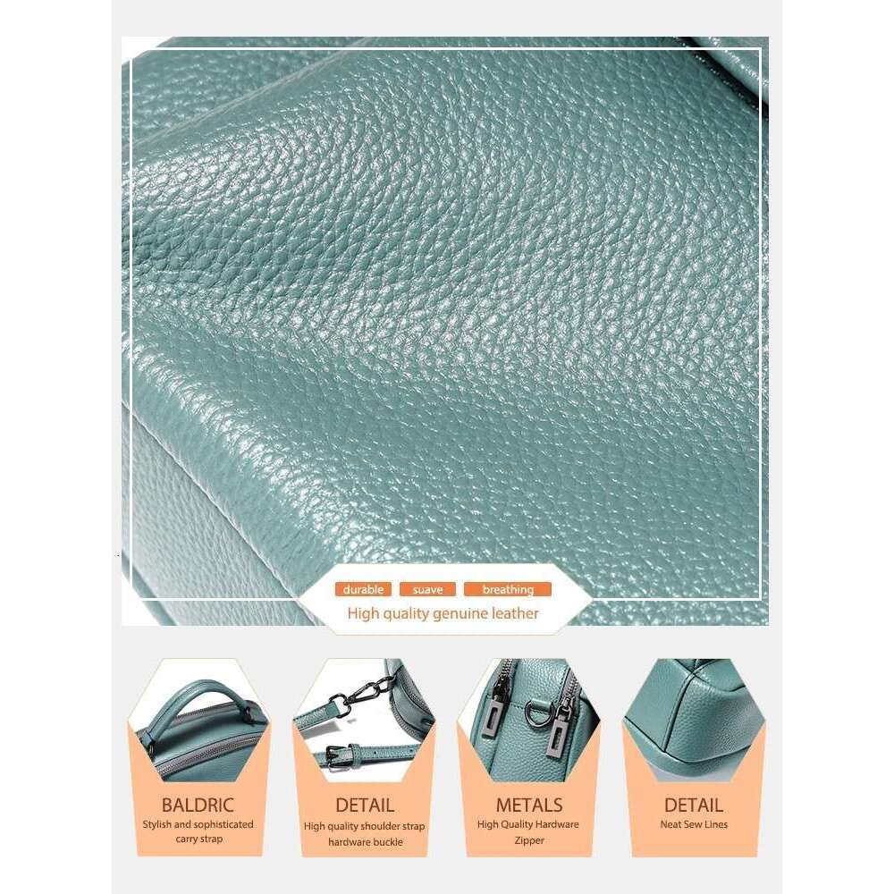 Designer Bag Women Crossbody Multi-Space Fashion Design Handbag Large Capacity Genuine Soft Leather Lightweight Single Shoulder Bag Trend