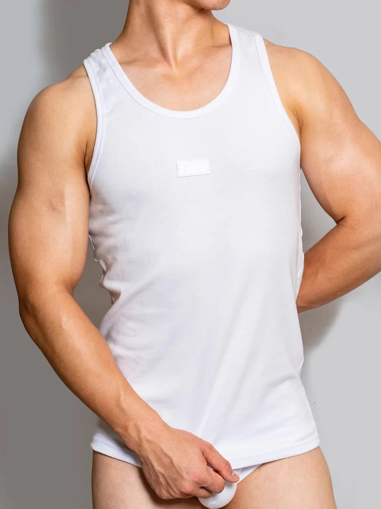 Mens Underwear Fitness Sports Camisol Loose Sleepwear Family Casual Solid Color Shirt Summer 250407