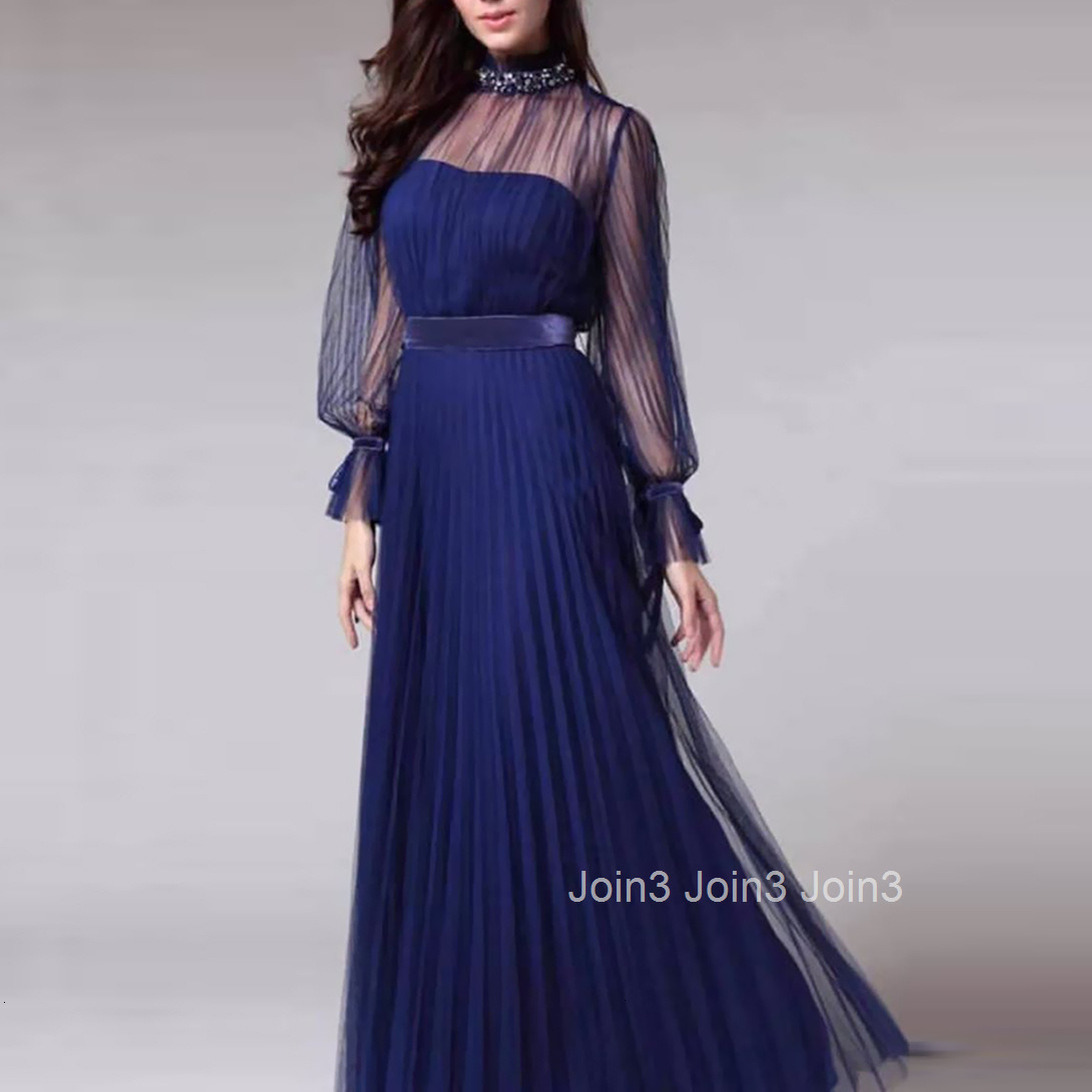 2025 New Dress Temperament Banquet Annual Meeting Atmospheric Pleated Perspective Modern Atmosphere Evening Dress