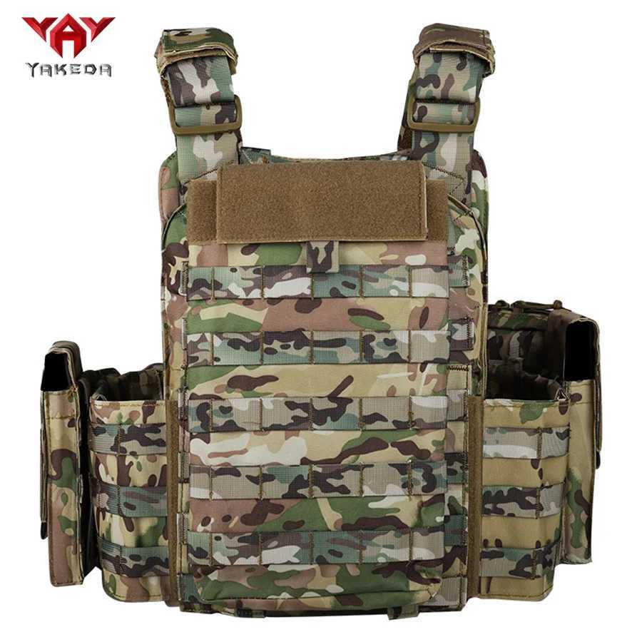 (Including US flag) YAKEDA MOLLE Outdoor Camouflage Training Vest Training Equipment Multi-functional Training Vest XJ251114