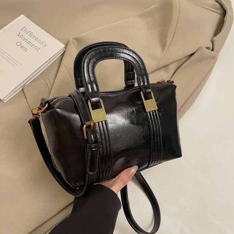 2025 Matte PU Mini Satchel, Convertible Crossbody Bag With Retro-Edge Leopard Print, Day-To-Night Structured Purse For Women