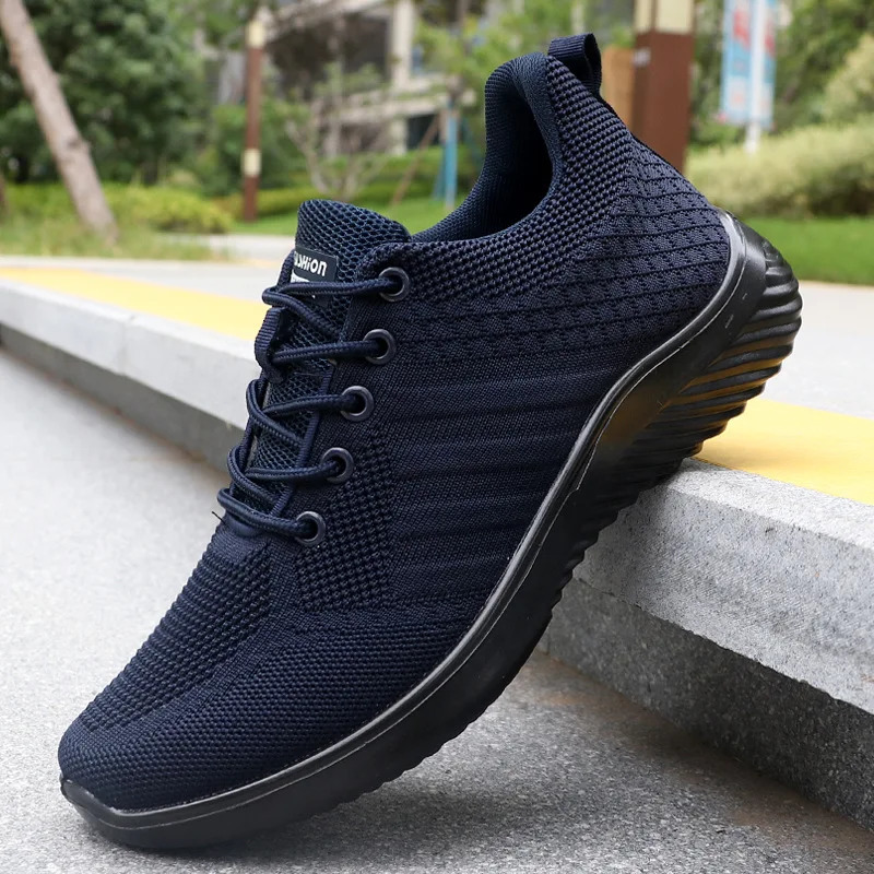 Mens Sneakers Breathable Casual Shoes Summer Fashion Running Shoes Solid Lace-Up Vulcanize Shoe Lightweight Outdoor Men Shoes 251114