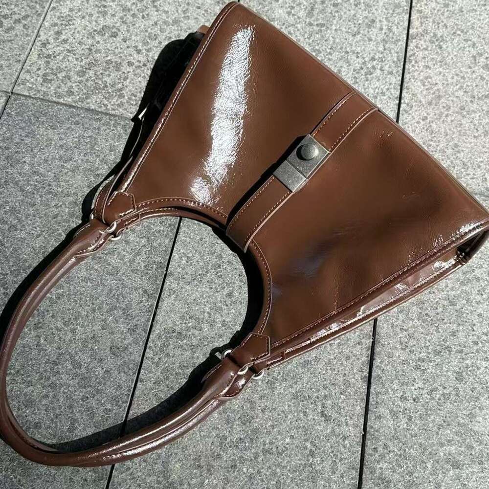 Mm Women's Bags Ladies' New Top Layer Cowhide Handbag, Armpit Bag, High-End And Trendy Commuting Bag