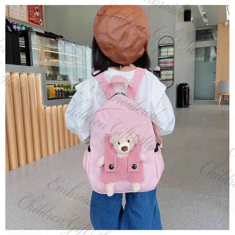 New Kids Cartoon Personalized Name Backpack Cute Baby Backpack Custom Embroidered Name Kindergarten Book Bag Outgoing SnackbagsW251114