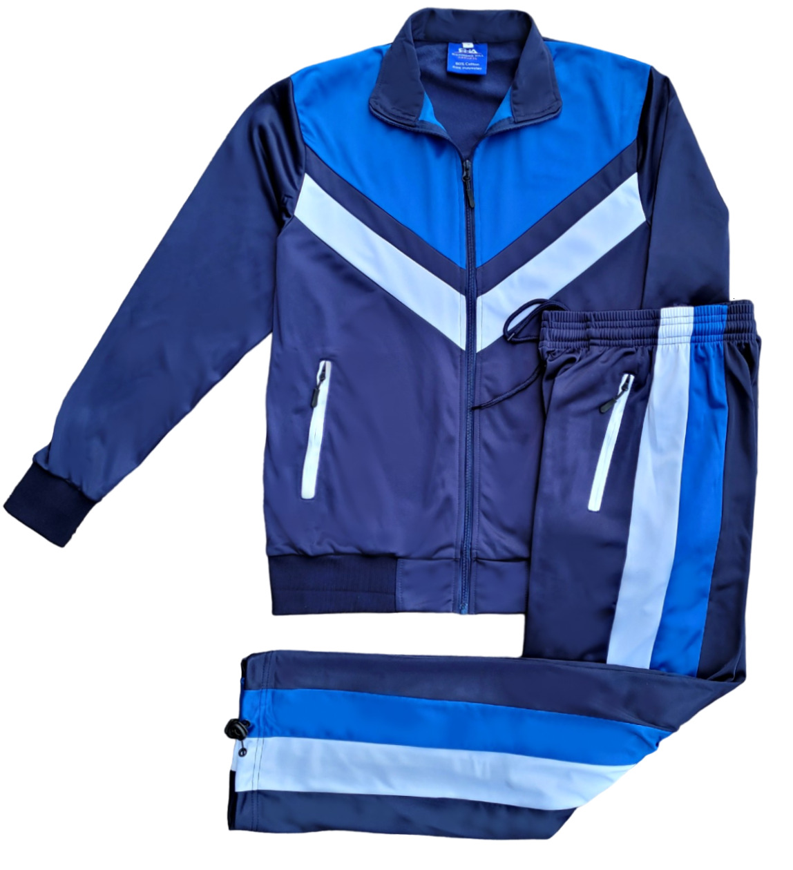 Tracksuits Warm Men's Full Zip Sports 2 tone Jacket & Track pants &