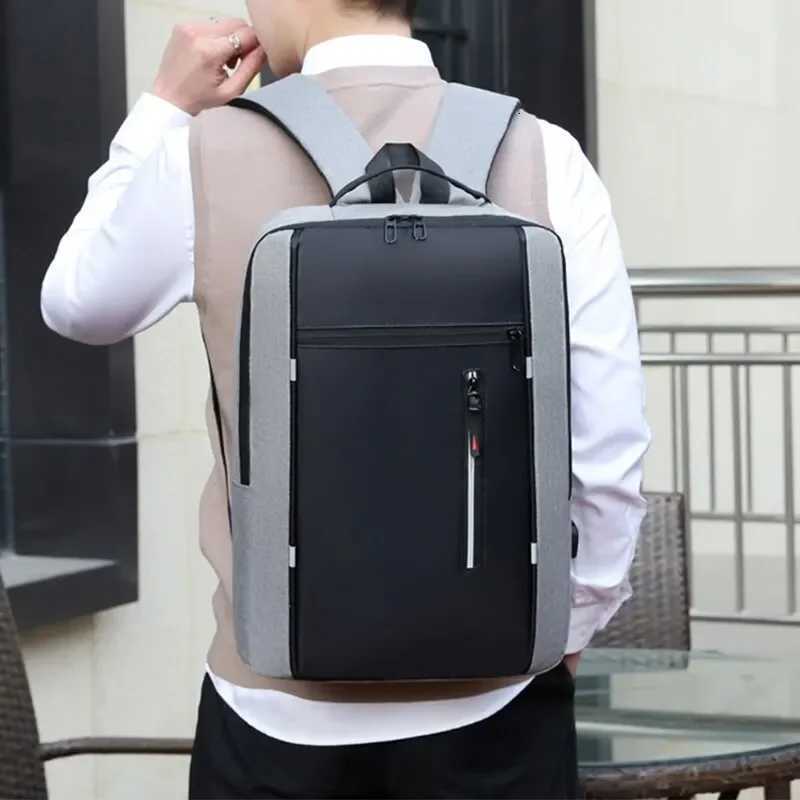 1 Pack 156 Inch Mens Business Computer Bag Multi-pocket High-capacity Usb Charging Work Commuting BackpackW251114