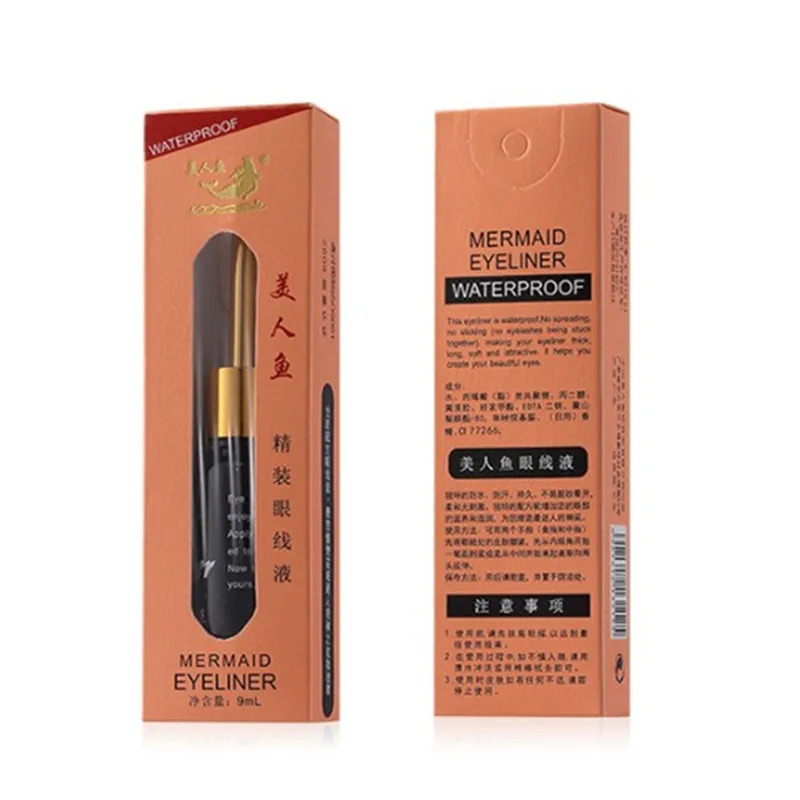 Black Liquid Eye Liner Pen Long-lasting Waterproof Hard Soft Brush Eyeliner Pencil Sexy Natural Makeup Beauty Tool Cosmetic Set 250414