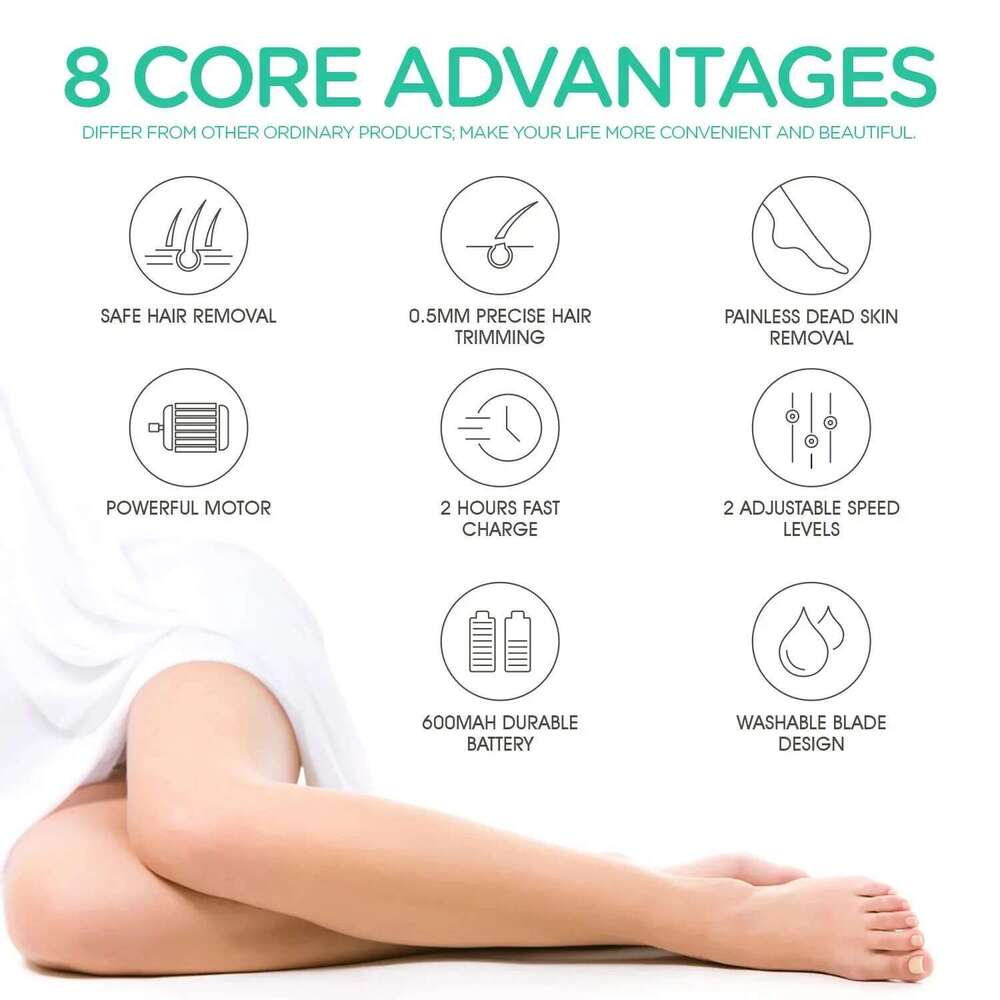 Epilator Rechargeable 3 In 1 Lady Hair Shaver Electric Callus Remover Depilador Removal For Women Foot Care Tools