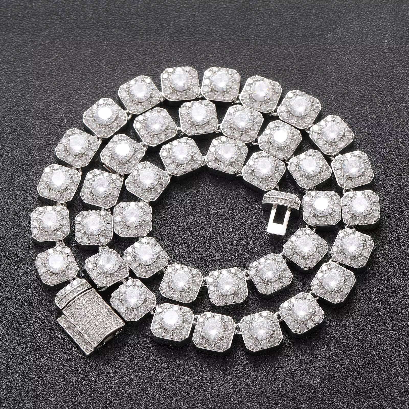 Hot Sale Cuban Link Chain Hip Hop Bracelet 925 Sterling Silver VVS Moissanite 6.5mm Cuban Necklace