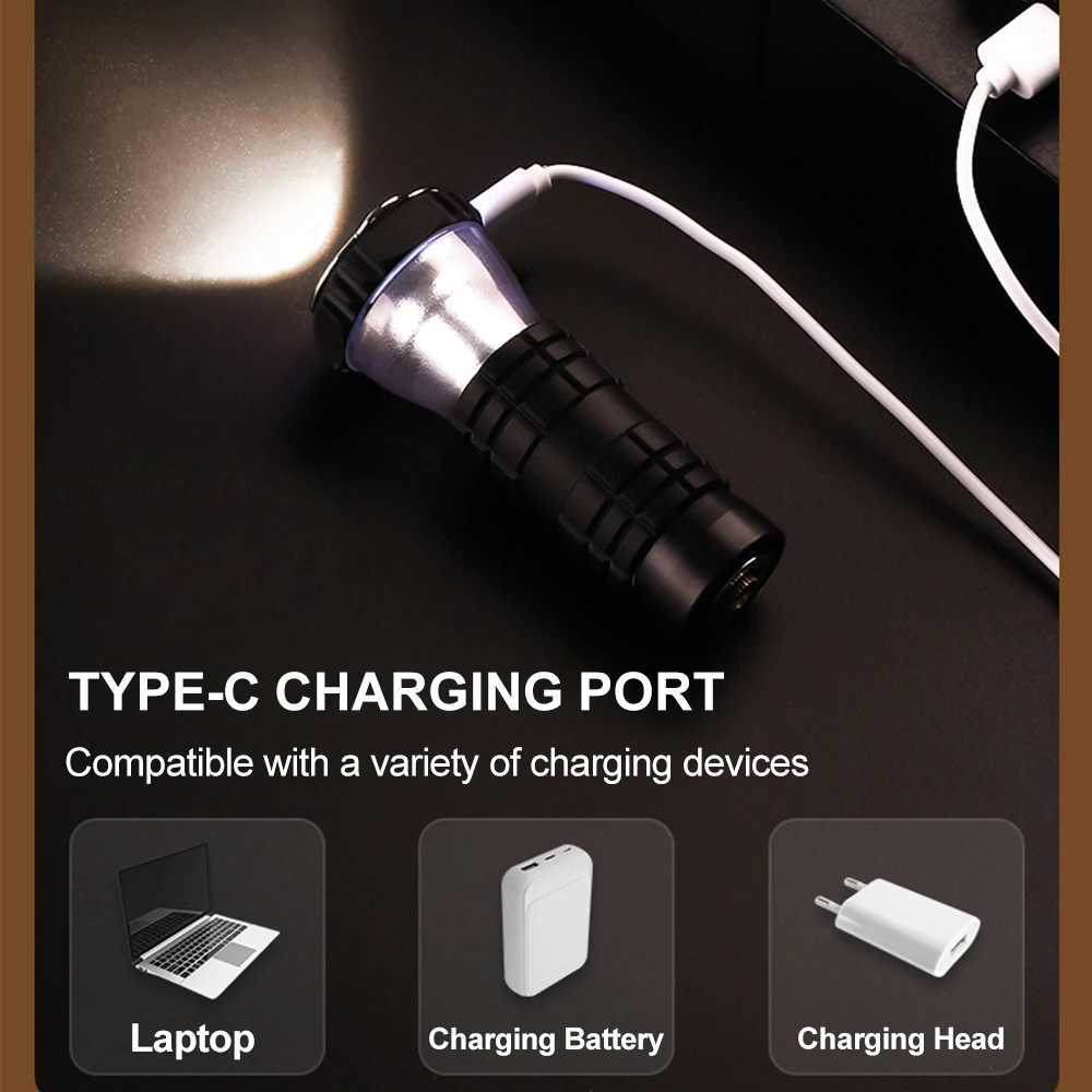 1PCS Super Bright LED Multi-Functional Camping Light Outdoor Rechargeable Flashlight Portable Carrying Light Camping Essentials M251115