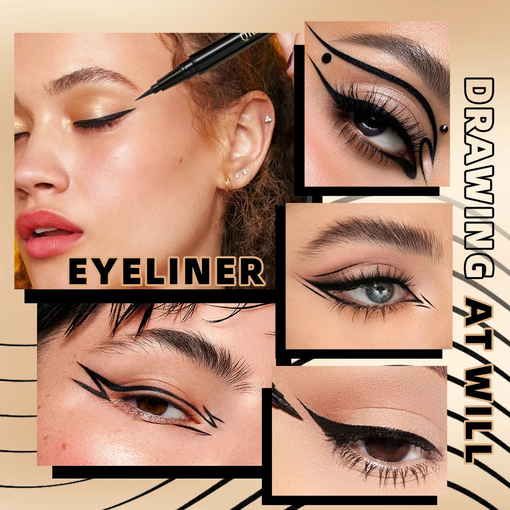 Long Lasting Black Liquid Eyeliner Waterproof Eye Liner Pencil Quick Drying Not Bloom Natural Eyeliner Liquid Pen Cosmetic Tools 250414