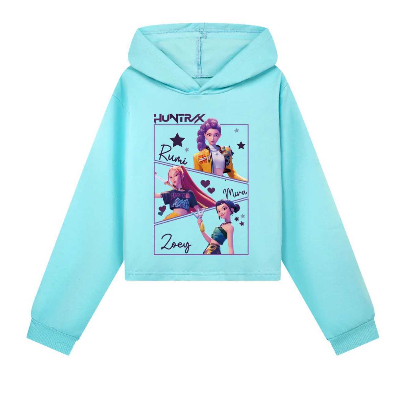 KPop Demon Hunters Huntrix Kids Hoodie Baby Girls Teen Cartoon Fashion Sweatshirt Casual Autumn Coats for YouthW251115