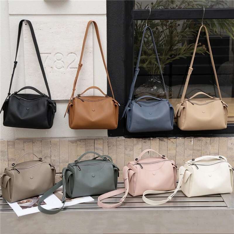 Toptrends Cowhide Genuine Leather Handbags For Women 2025 Designer Top Handle Soft Pillow Ladies Shoulder Crossbody Bags