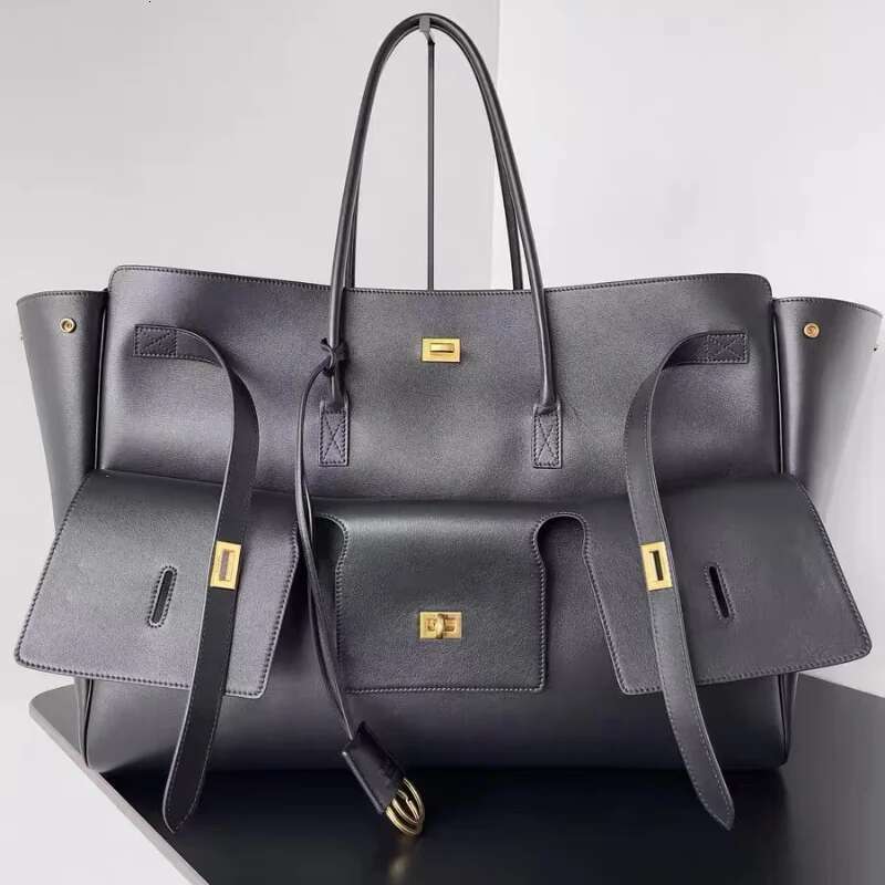 Designer Large Capacity Lock Tote Clutch Travel Genuine Leather Wing Handbag Female Shoulder dh1100029076 hot Bags Roomy Commuter Bag
