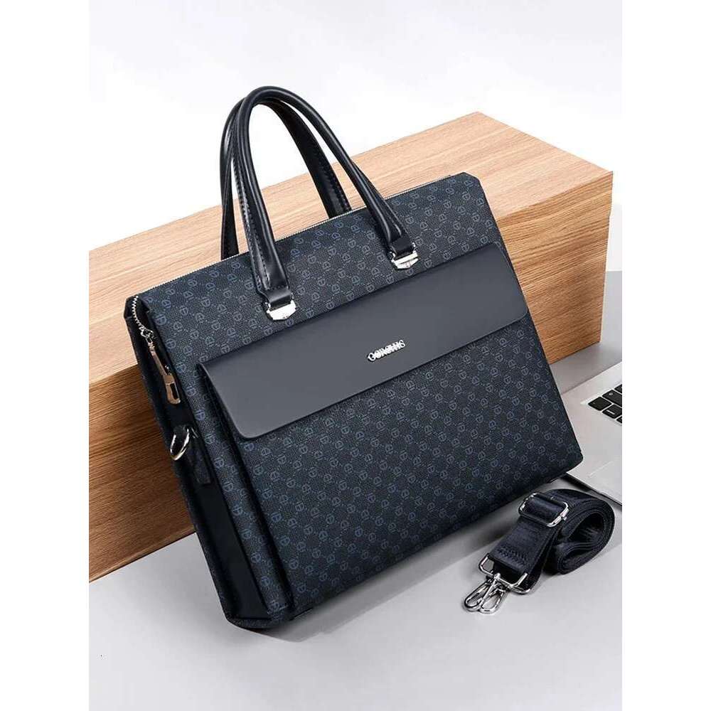 Executive Briefcases For Men PU Leather Designer Password Lock Business Office 15.6 Inch Laptop Handbag Messenger Bag WT146