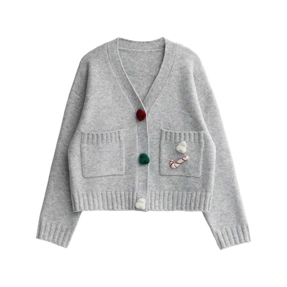 Designer Clothes CHIC VEN Korean Women's Cardigan V-Neck Loose Casual New Knitted Sweaters Soft Female Jumpers Party Autumn Winter 2023