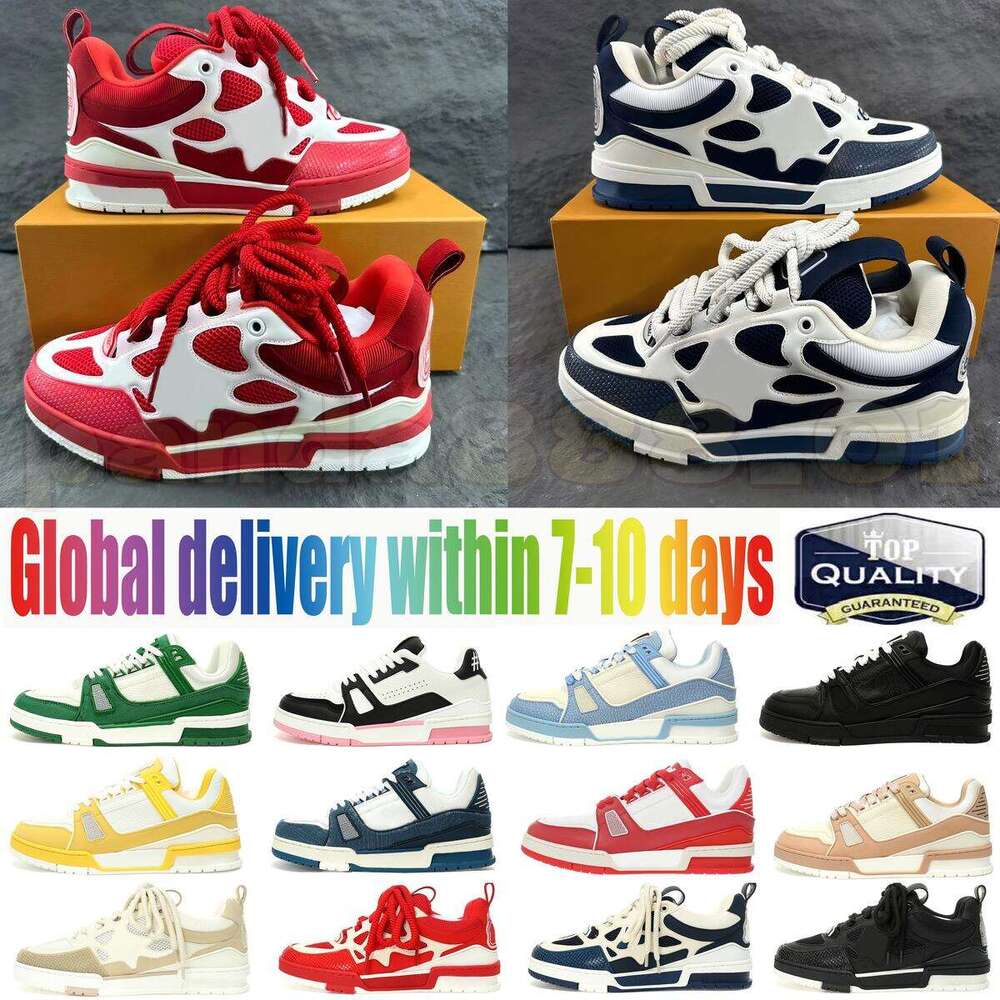 2025 Skate Shoes Designer Trainers High Quality Men and Women Sneakers Casual Fashion Running Lace-up Low-top Sports Breathable Black White size 36-46 with box