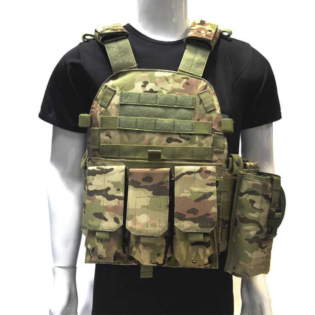 Camouflage Plate Carrier Vest Multi-Functional Paintball Airsoft Vest Adjustable Men Women Combat Equipment for Outdoor Cycling XJ251114
