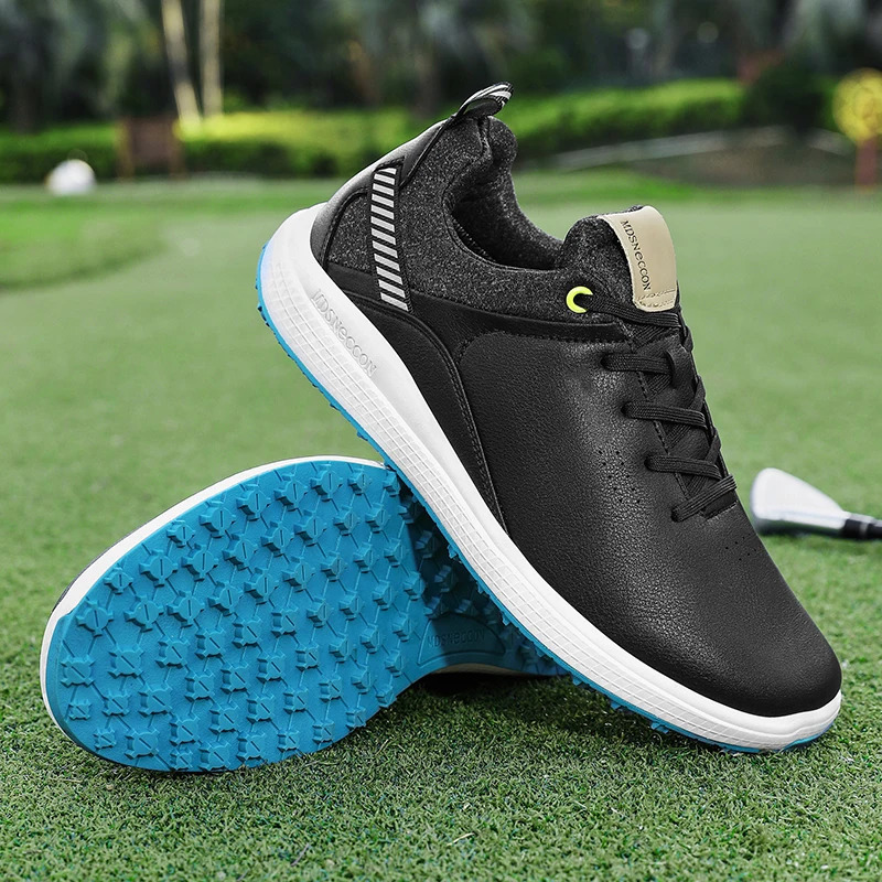 Waterproof mens golf shoes lace up golf training sports shoes stab free golf coaching machine breathable business dress shoes casual travel 250411