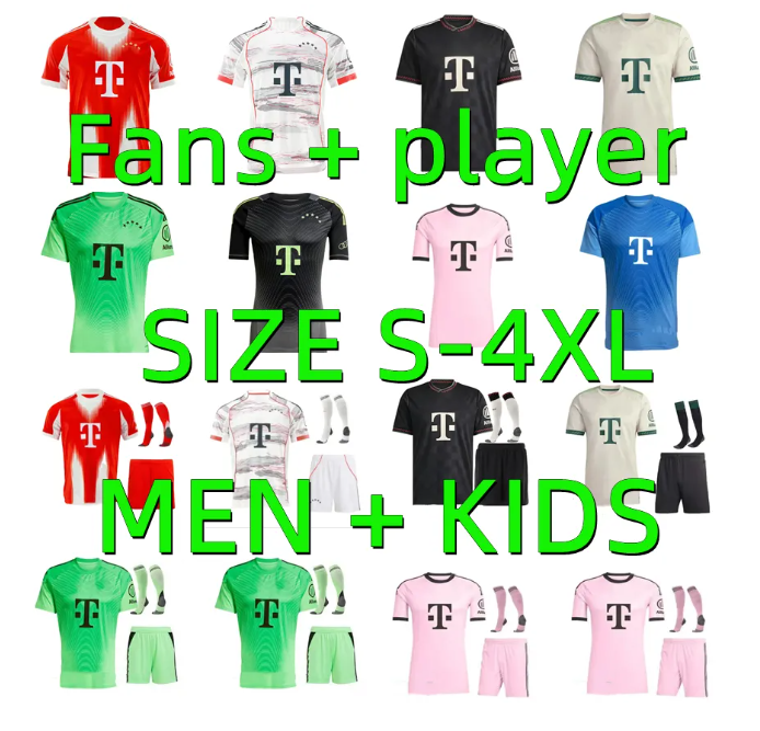 24 25 26 BAYERNS KaNe MUSIALA SANE Soccer Jerseys Player Version 2025 2026 SANE GNABRY MULLER KIMMICH 125 anniversary mUNIch BECKENBAUER football Shirt Men Kids kits