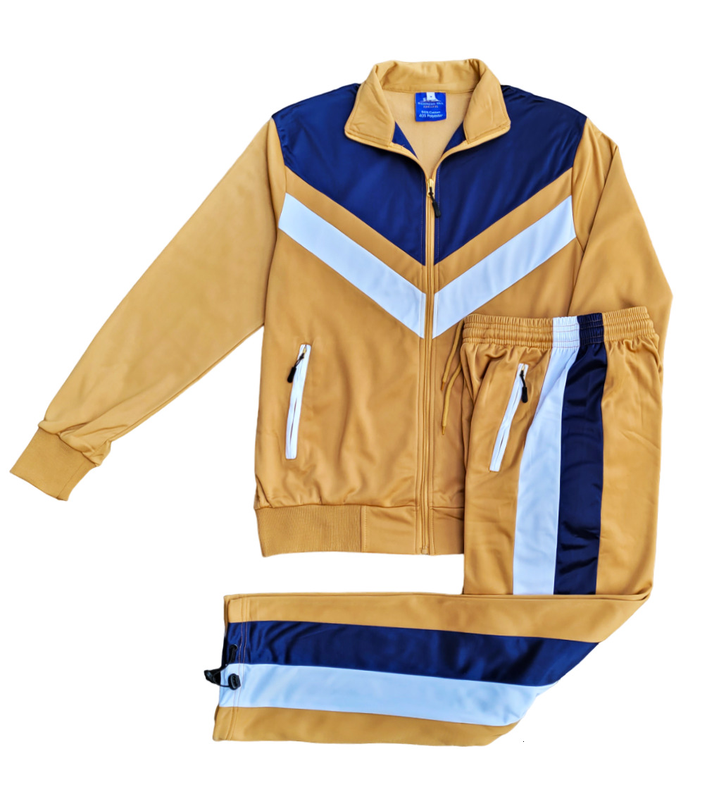 Tracksuits Warm Men's Full Zip Sports 2 tone Jacket & Track pants &