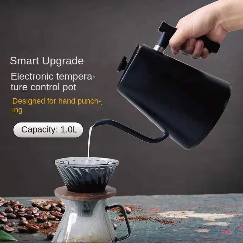 Intelligent Temperature Controlled Hand Brewed Coffee Pot Stainless Steel Fine Mouthed Electric Heating Water Insulation Kettle Y251114