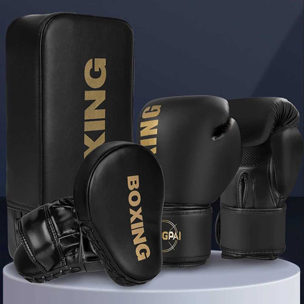 Boxing Letter Print Training Gloves with Taekwondo Kick Pads Martial Arts Club Karate MMA Hand Target Professional Training Set Z251112