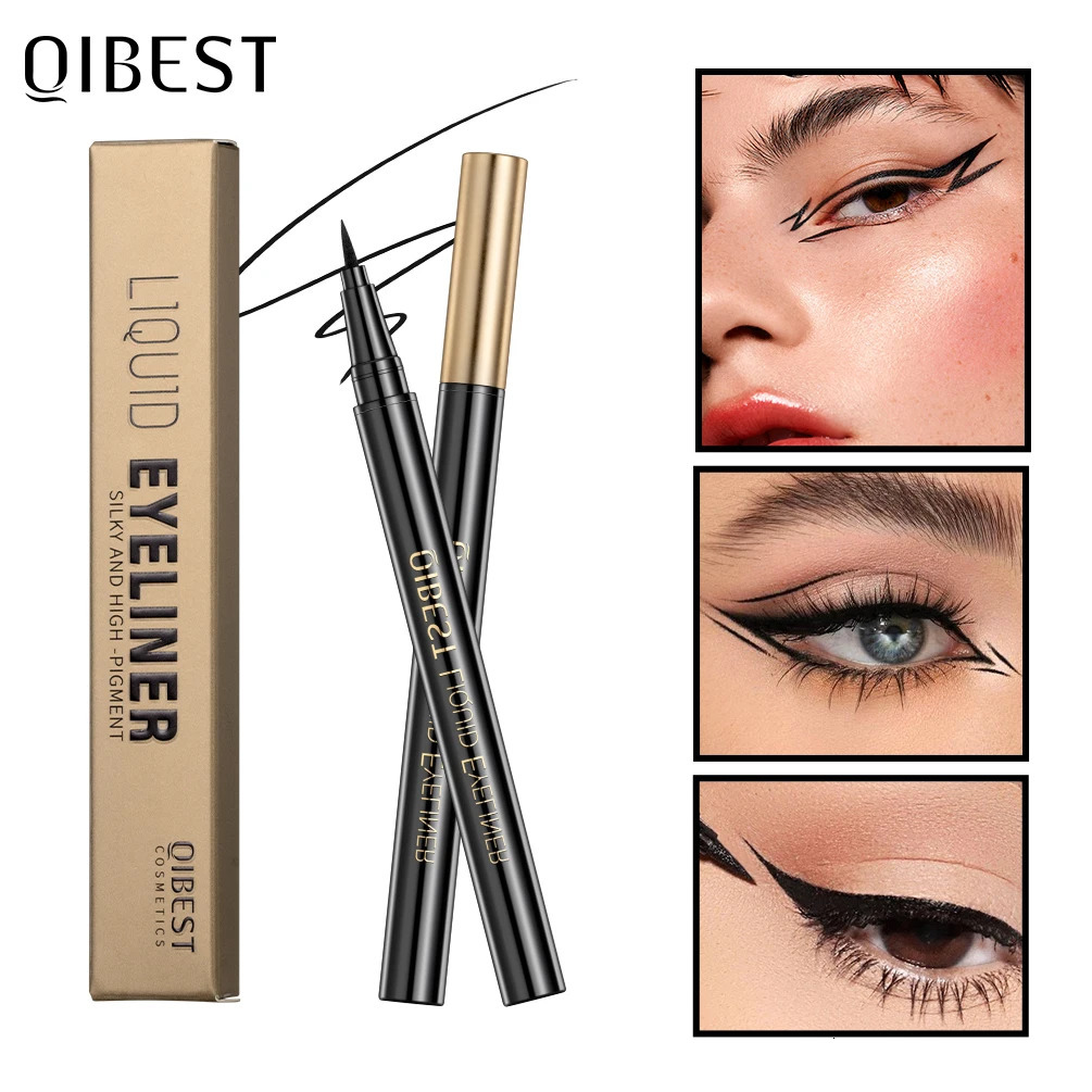 Long Lasting Black Liquid Eyeliner Waterproof Eye Liner Pencil Quick Drying Not Bloom Natural Eyeliner Liquid Pen Cosmetic Tools 250414