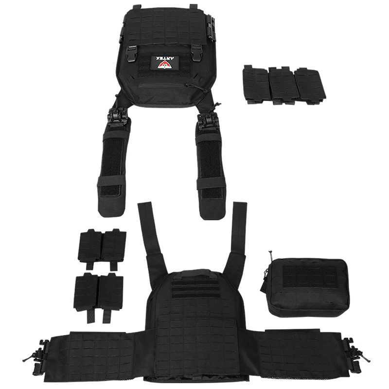 Tactical Plate Carrier Quick Release Fast Adjust Cummerbund Laser Cut Vest with Magazine Pouch MOLLE Lightweight Hunting Gear XJ251114