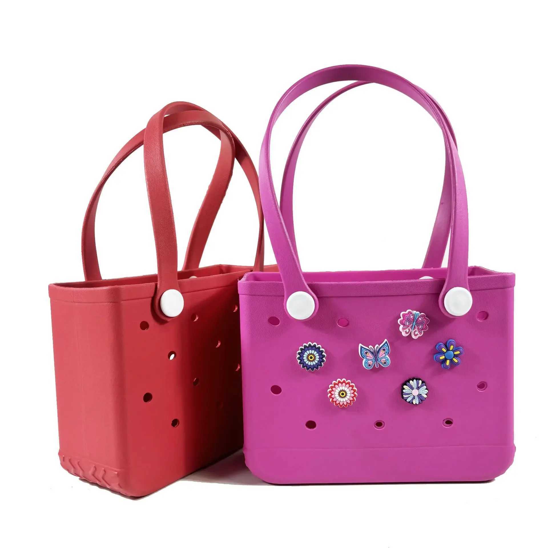 New EVA beach bag outdoor portable perforated bag ultra light storage bag womens commuting handbag W250415