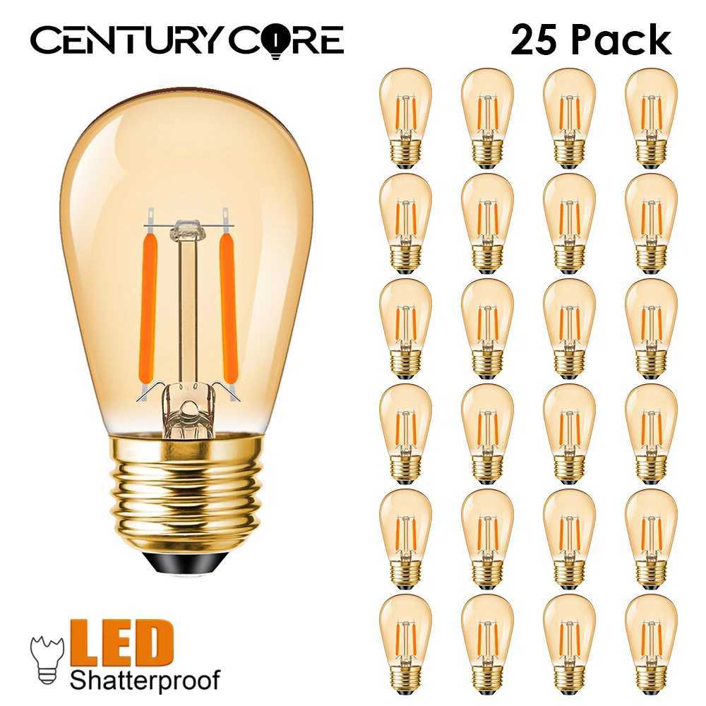 Plastics S14 Led Bulb E27 220V E26 110V Dimmer 2W Warm White Shatterproof Outdoor Vintage For String Light Garden Decoration C251115