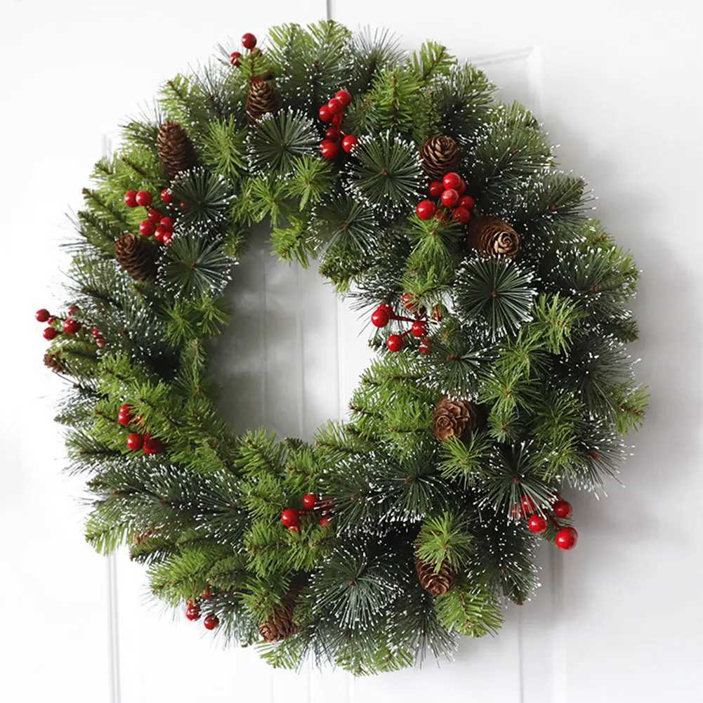 Christmas Advent Wreath Decorative Lighting Holiday Art Wreath Festival Theme Multifunctional for Door Window FireplaceM251115