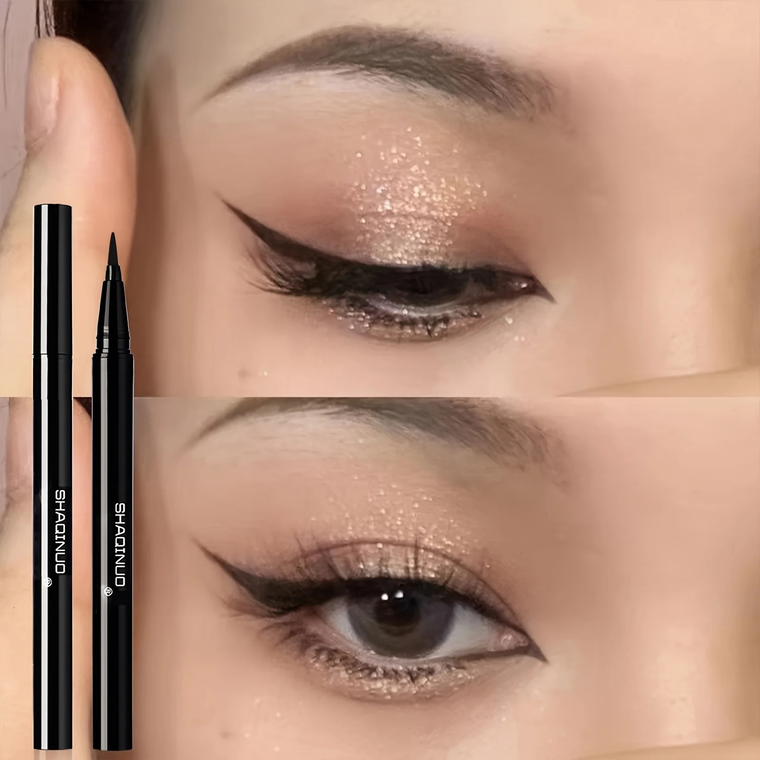 5pcsset Waterproof Smudge-Proof Liquid Eyeliner Quick-Dry Long-Lasting Eye Makeup Easy To Apply On Lower Lashes 250414