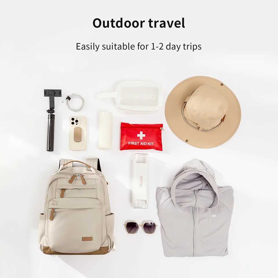 LEFF Women Backpack High Quality Large Capacity Laptop Backpacks Trendy Female Commuting Backpack Waterproof Outdoor Travel BagsW251114