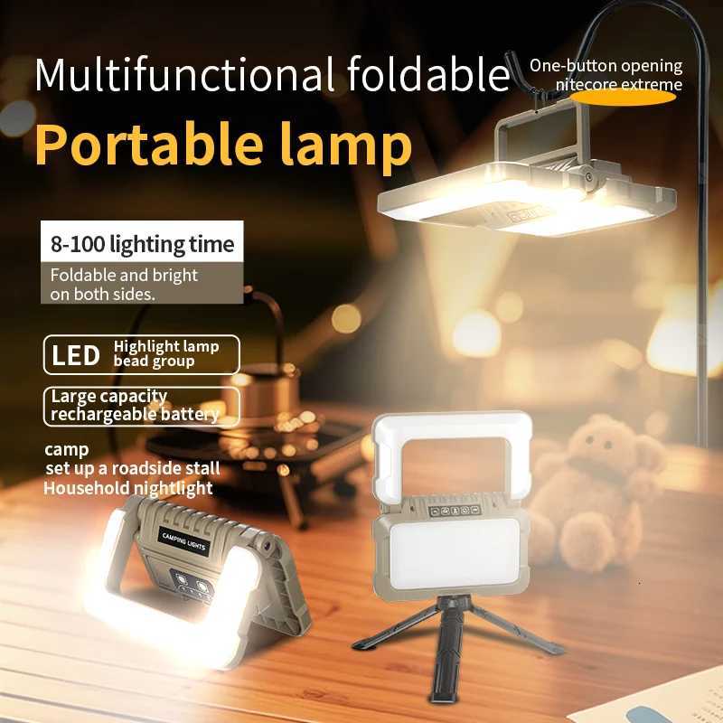 Portable Hanging Lanterns for Camping Ultra-Bright Illumination Emergency Tent Light with Rechargeable Long Battery Life M251115