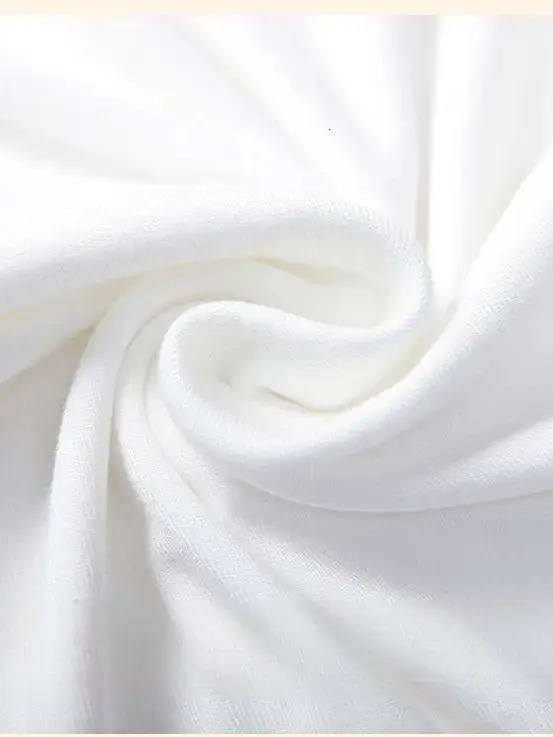 Cotton white square neckline floral Tshirt with curved hem ultrathin soft and breathable vest 250414Z