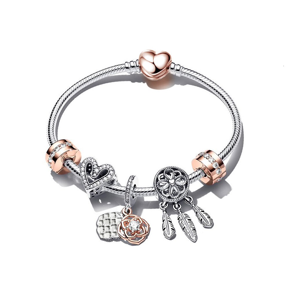 Customized Stainless Steel Pandoraer Snake Chain Bracelet Puerto Rico Jewelry Accessories Gift Womens Charm Bracelet 250109