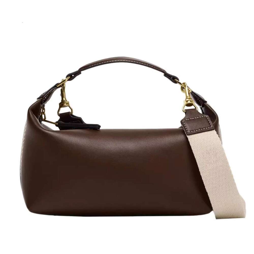 Famous Brands Handbag Woman Side Striped Belt Decoration Casual Shoulder High Quality Faux Leather Exquisite Crossbody Bag