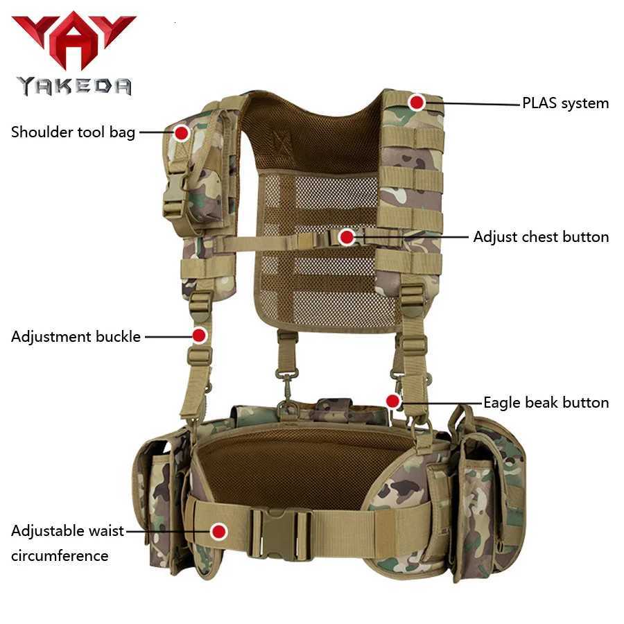 YAKEDA Outdoor Training Camouflage Vest Chest Strap Multi-functional Accessories Equipment Vest XJ251114