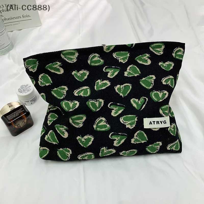 Corduroy Cosmetic W Bag Womens Fi Travel Flower Printed Makeup Bag lipstick Party Organizer Bag Portable Storage BagXJ250415