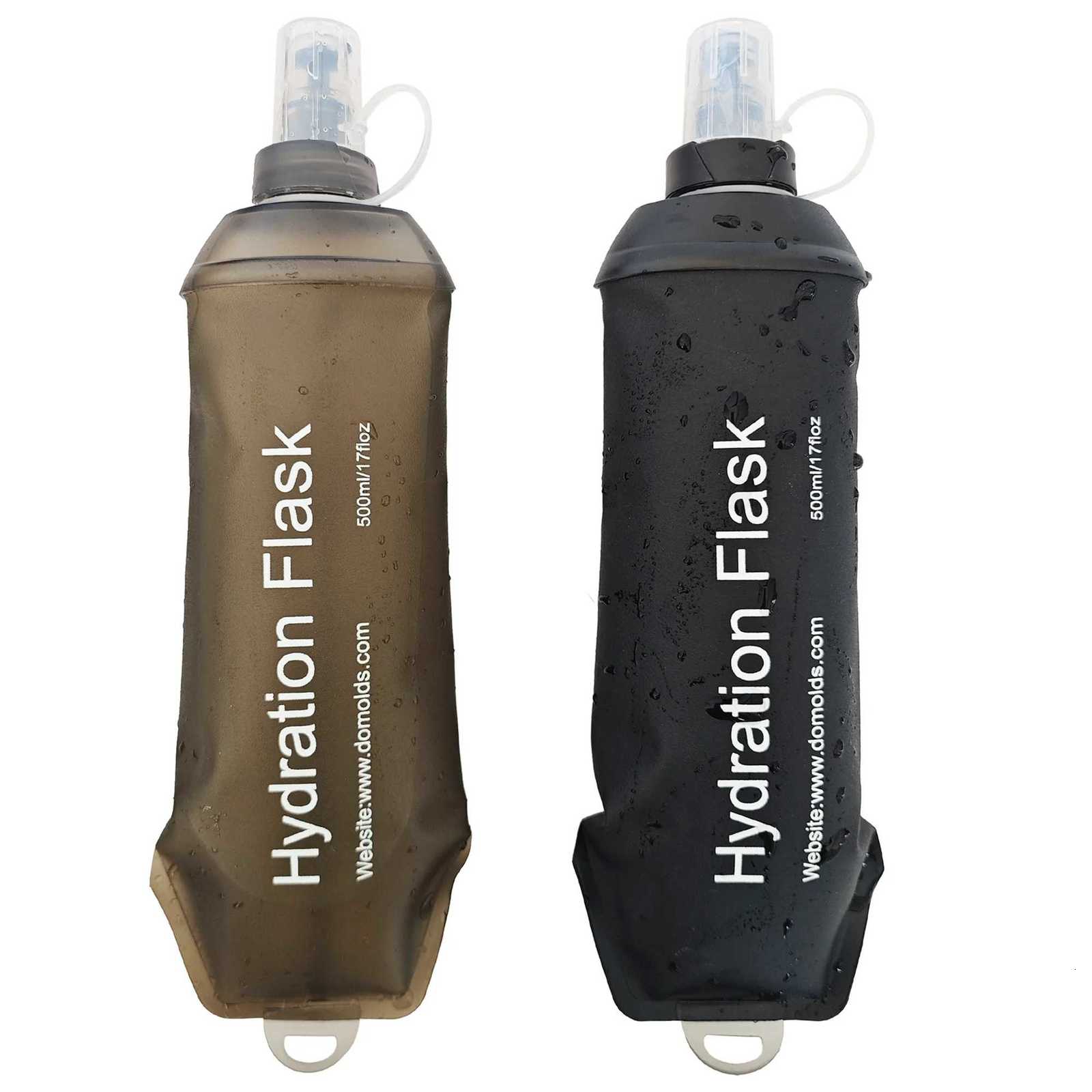 AXEN Black Gray 500ML 250ML 150ML Folding Water Bottle Collapsible Soft Flask TPU For Cycling Running Camping TravellingW251114
