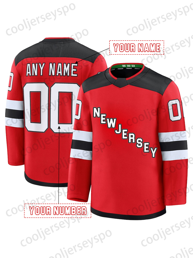 Customizable Custom 86 Jack Hughes Hockey Jersey Nico Hischier Jacob Markstrom Timo Meier Embroidered Mens Womens Youth